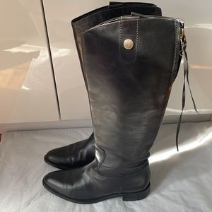 ZARA Leather Boot’s Color-Black Size-EU39/USA8